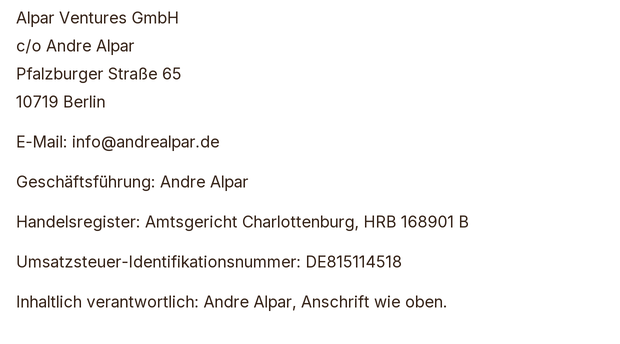 Impressum Daten